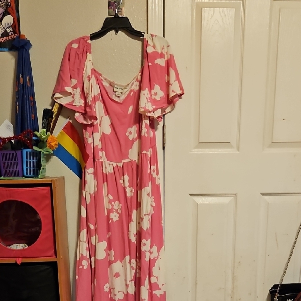 Ava & Viv Pink Floral Dress